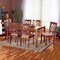 Baxton Studio Mael Modern and Contemporary Grey Fabric and Walnut Brown Finished Wood 7-Piece Dining Set 186-10542-10520-Zoro - alternate 9